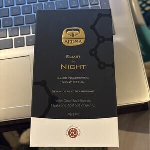Kedma Elixir+ Nourishing Night Serum Hyaluronic Acid Vitamin C Dead Sea 30g NIB